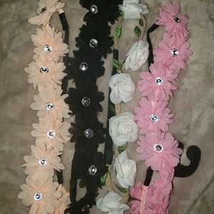 4 Flower Headbands